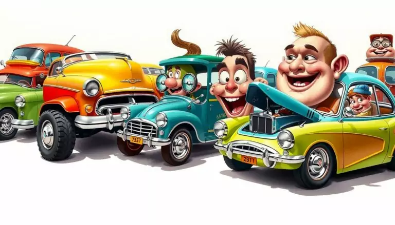 The Evolution of Caricatures in Automotive Art